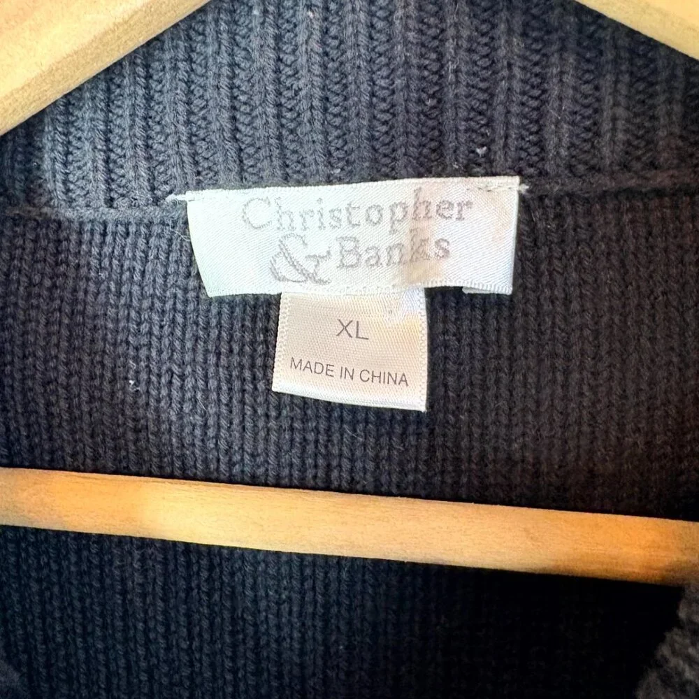 Christopher & Banks Babydoll Short Sleeve Knit Cardigan - Picture 2 of 5